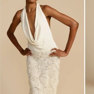 Arcina Ora White Cowl Neck Maxi Dress (NWT in original packaging!)